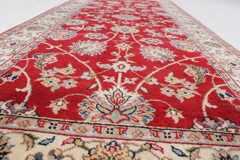Isfahan Red Runner Hand Knotted 27 X 62  Area Rug 250-24985 Image 3