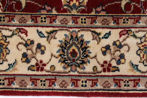 Isfahan Red Runner Hand Knotted 27 X 62  Area Rug 250-24985 Image 4