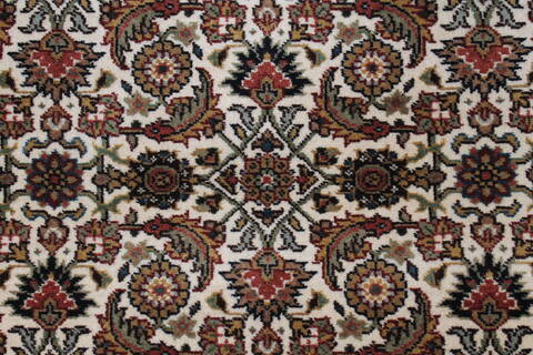 Herati Beige Runner Hand Knotted 27 X 80  Area Rug 250-25113 Image 3