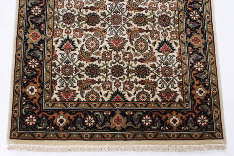 Herati Beige Runner Hand Knotted 27 X 80  Area Rug 250-25113 Image 4