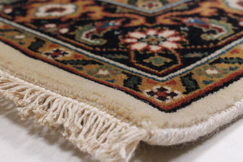Herati Beige Runner Hand Knotted 27 X 80  Area Rug 250-25113 Image 5