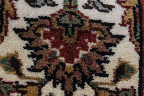 Herati Beige Runner Hand Knotted 27 X 80  Area Rug 250-25113 Image 8