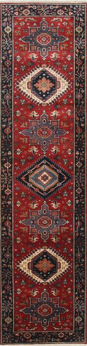 Karajeh Blue Runner Hand Knotted 20 X 710  Area Rug 250-25116 Image 0