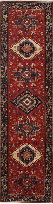 Karajeh Blue Runner Hand Knotted 21 X 78  Area Rug 250-25128 Image 0