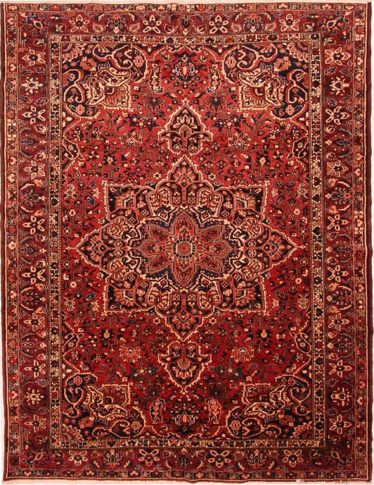 Bakhtiar Red Hand Knotted 98 X 128  Area Rug 100-25132 Image 0