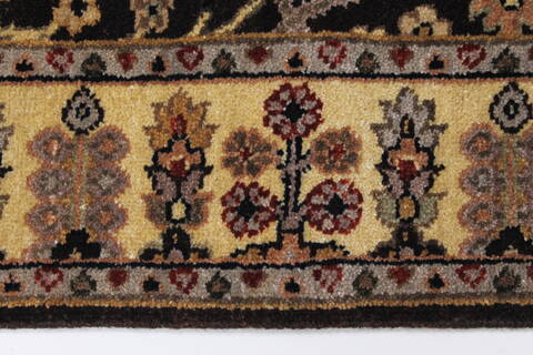 Agra Beige Runner Hand Knotted 27 X 118  Area Rug 250-25144 Image 2