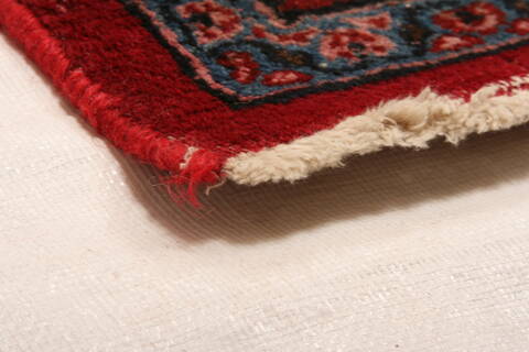 Mashad Beige Hand Knotted 103 X 139  Area Rug 100-25145 Image 9