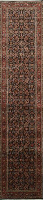 Herati Brown Runner Hand Knotted 27 X 118  Area Rug 250-25146 Image 0