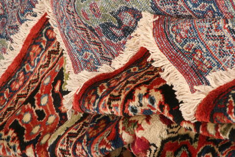 Mahal Red Hand Knotted 111 X 141  Area Rug 100-25151 Image 4