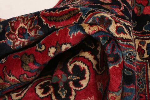 Mashad Red Hand Knotted 116 X 165  Area Rug 100-25161 Image 2