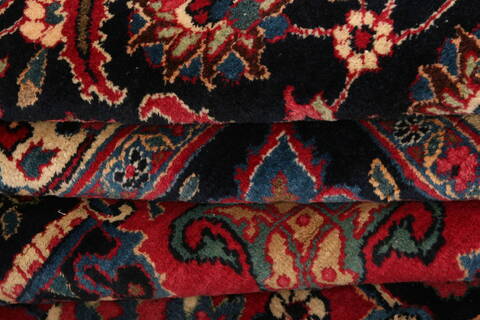 Mashad Red Hand Knotted 116 X 165  Area Rug 100-25161 Image 3