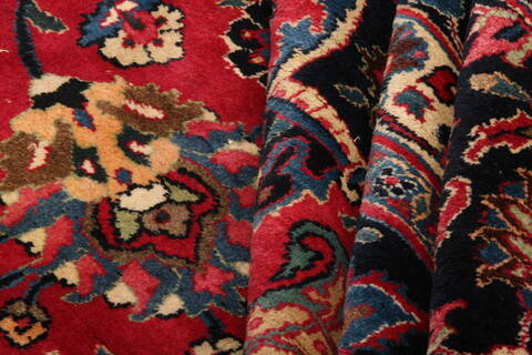 Mashad Red Hand Knotted 116 X 165  Area Rug 100-25161 Image 4