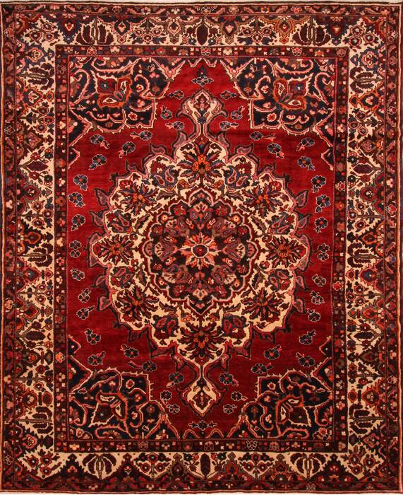 Bakhtiar Red Hand Knotted 911 X 122  Area Rug 100-25202 Image 0