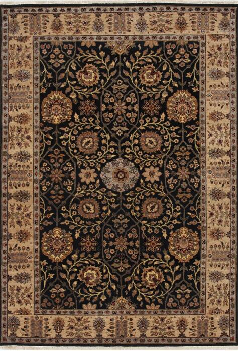 Agra Beige Hand Knotted 42 X 60  Area Rug 250-25205 Image 0