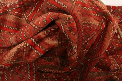 Turkman Red Hand Knotted 74 X 1311  Area Rug 100-25222 Image 1