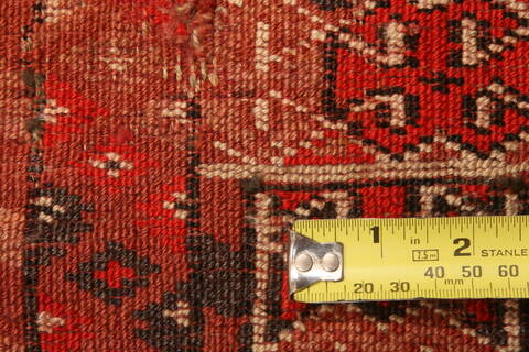 Turkman Red Hand Knotted 74 X 1311  Area Rug 100-25222 Image 5