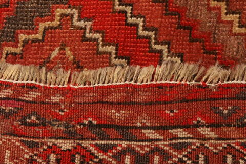 Turkman Red Hand Knotted 74 X 1311  Area Rug 100-25222 Image 6