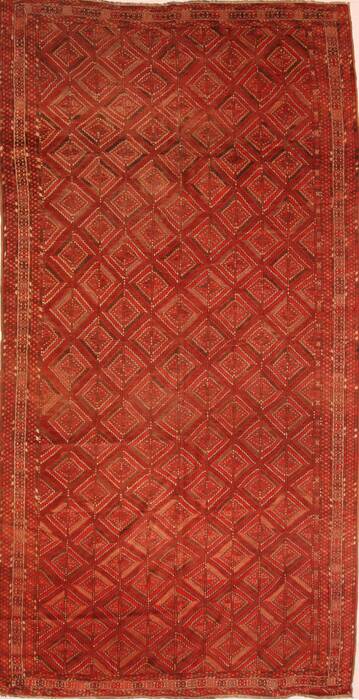 Turkman Red Hand Knotted 74 X 1311  Area Rug 100-25222 Image 0