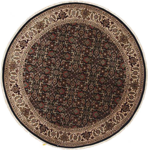 Herati Beige Round Hand Knotted 50 X 50  Area Rug 250-25223 Image 0