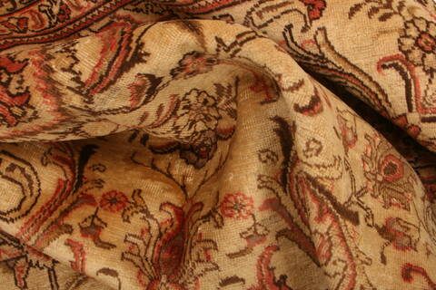 Tabriz Brown Hand Knotted 95 X 127  Area Rug 100-25226 Image 2