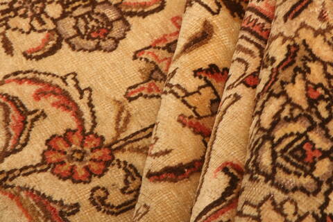 Tabriz Brown Hand Knotted 95 X 127  Area Rug 100-25226 Image 3