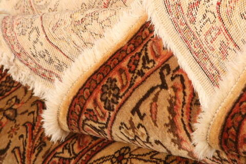 Tabriz Brown Hand Knotted 95 X 127  Area Rug 100-25226 Image 4