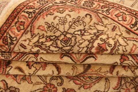 Tabriz Brown Hand Knotted 95 X 127  Area Rug 100-25226 Image 5