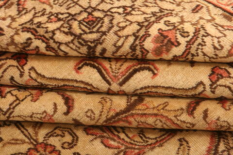 Tabriz Brown Hand Knotted 95 X 127  Area Rug 100-25226 Image 6