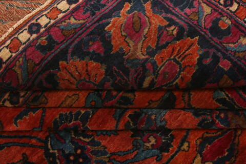 Sarouk Red Hand Knotted 87 X 115  Area Rug 100-25227 Image 5