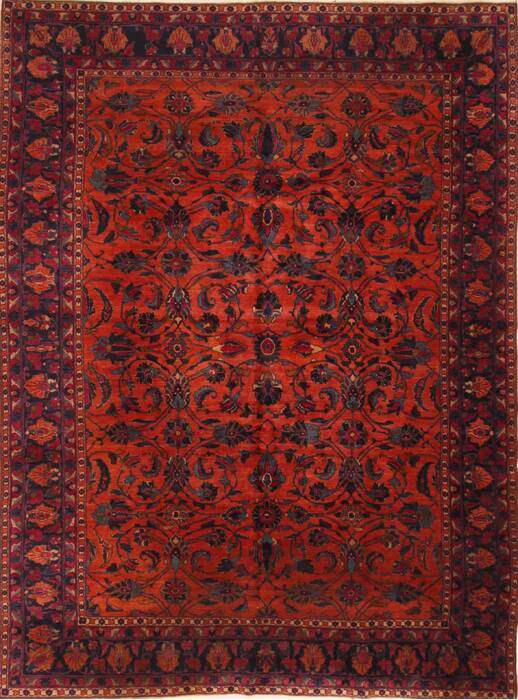 Sarouk Red Hand Knotted 87 X 115  Area Rug 100-25227 Image 0