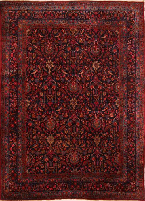 Kerman Red Hand Knotted 97 X 131  Area Rug 100-25228 Image 0