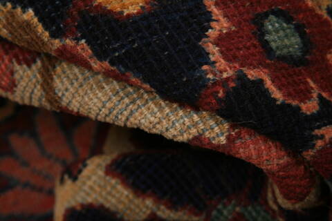 Kerman Red Hand Knotted 112 X 141  Area Rug 100-25246 Image 1