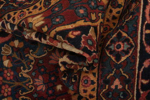 Kerman Red Hand Knotted 112 X 141  Area Rug 100-25246 Image 2