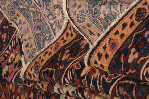Kerman Red Hand Knotted 112 X 141  Area Rug 100-25246 Image 4