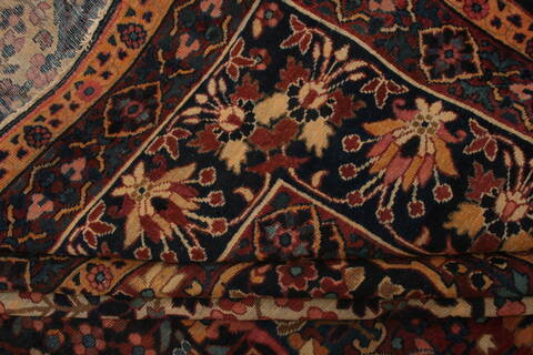 Kerman Red Hand Knotted 112 X 141  Area Rug 100-25246 Image 5