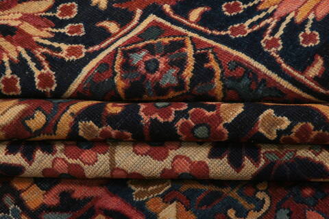 Kerman Red Hand Knotted 112 X 141  Area Rug 100-25246 Image 6