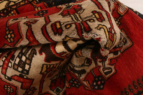 Shahsavan Red Runner Hand Knotted 52 X 127  Area Rug 100-25266 Image 2
