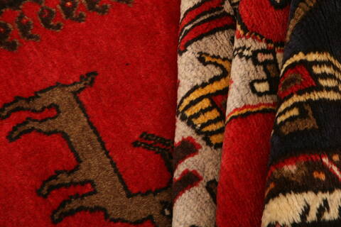 Shahsavan Red Runner Hand Knotted 52 X 127  Area Rug 100-25266 Image 3