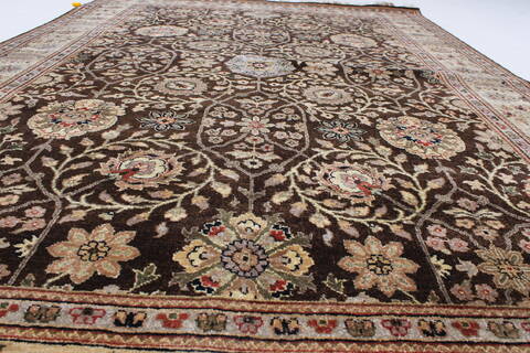 Agra Beige Hand Knotted 50 X 73  Area Rug 250-25279 Image 2