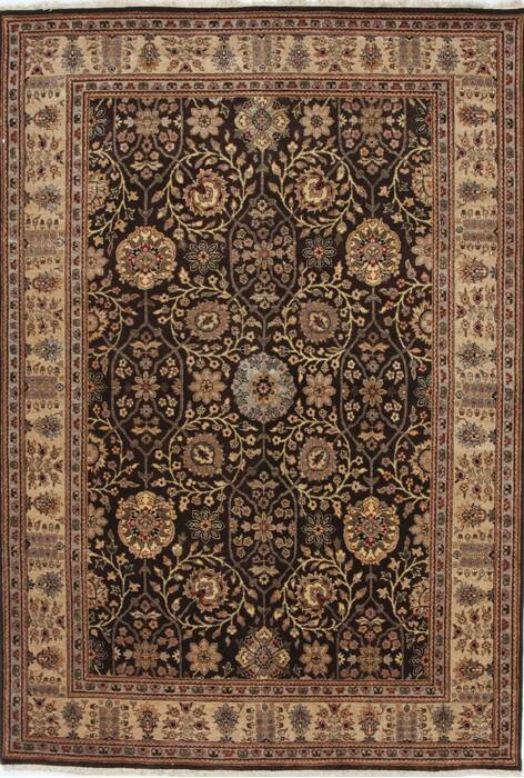 Agra Beige Hand Knotted 50 X 73  Area Rug 250-25279 Image 0