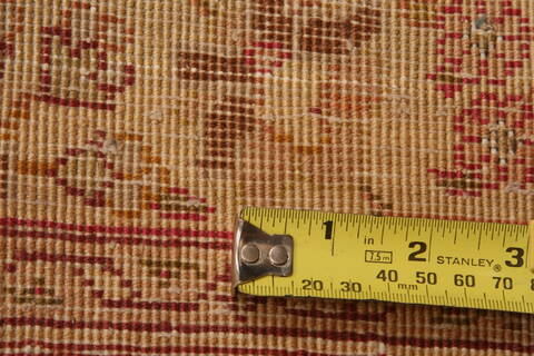 Tabriz Yellow Hand Knotted 116 X 161  Area Rug 100-25284 Image 12
