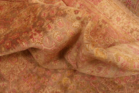 Tabriz Yellow Hand Knotted 116 X 161  Area Rug 100-25284 Image 4