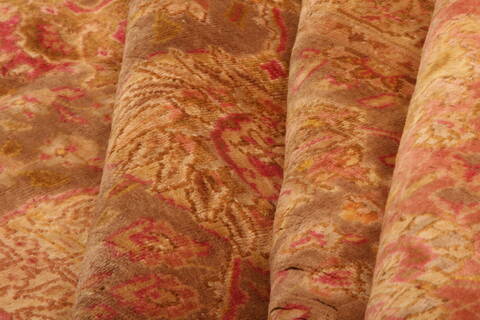 Tabriz Yellow Hand Knotted 116 X 161  Area Rug 100-25284 Image 7