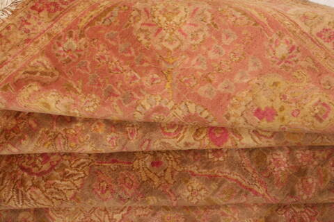 Tabriz Yellow Hand Knotted 116 X 161  Area Rug 100-25284 Image 9