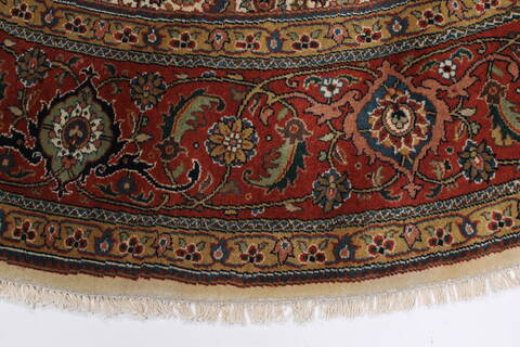 Herati Beige Round Hand Knotted 80 X 80  Area Rug 250-25288 Image 3