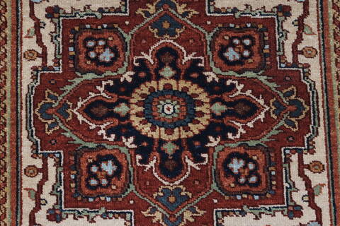 Serapi White Runner Hand Knotted 26 X 1310  Area Rug 250-25292 Image 3