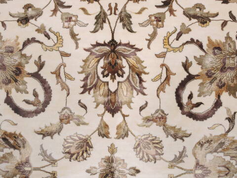 Kashan White Hand Knotted 100 X 145  Area Rug 100-25296 Image 15