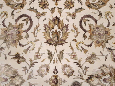 Kashan White Hand Knotted 100 X 145  Area Rug 100-25296 Image 16