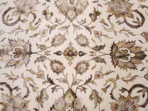 Kashan White Hand Knotted 100 X 145  Area Rug 100-25296 Image 17