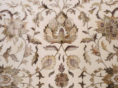 Kashan White Hand Knotted 100 X 145  Area Rug 100-25296 Image 18